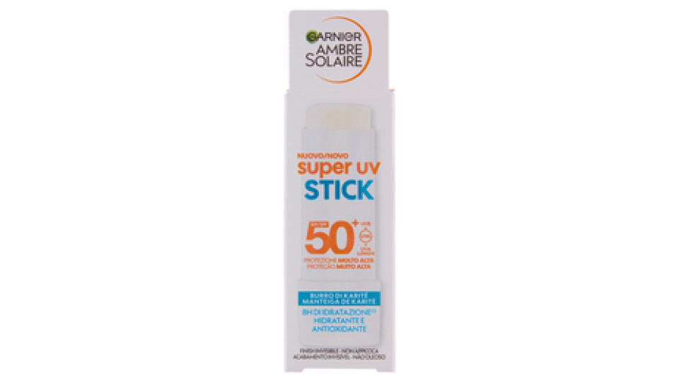 Garnier Ambre Solaire Super UV Stick SPF 50⁺ Burro di Karitè 9 ml