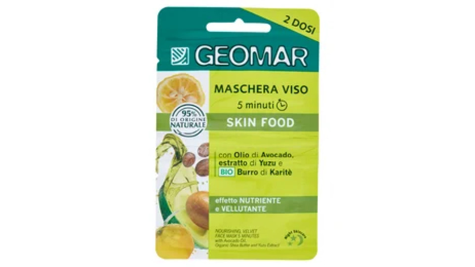 Geomar Maschera Viso 5 minuti Skin Food 2 x 7,5 mL