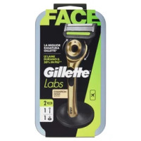 Gillette Labs Rasoio da Uomo Champion Gold Edition Custodia da Viaggio 1 Manico + 2 Lamette + 1 Base
