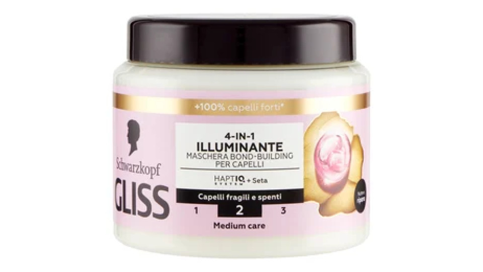 Gliss 4-in-1 Illuminante Maschera Bond-Building per Capelli 400 ml