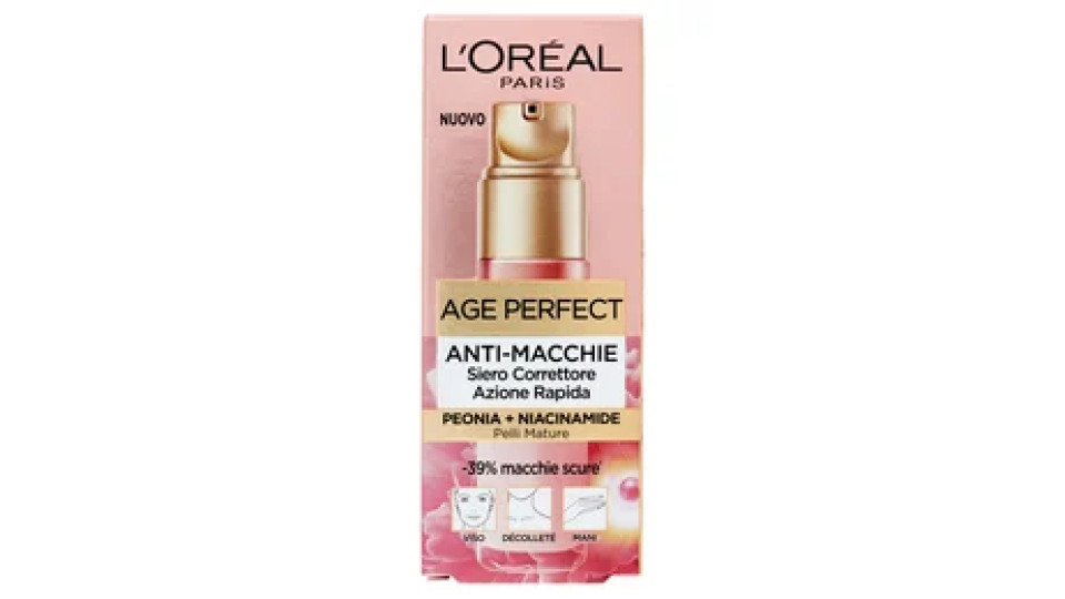 L'Oréal Paris Age Perfect Siero Correttore Azione Rapida Anti-Macchie, 30 ml