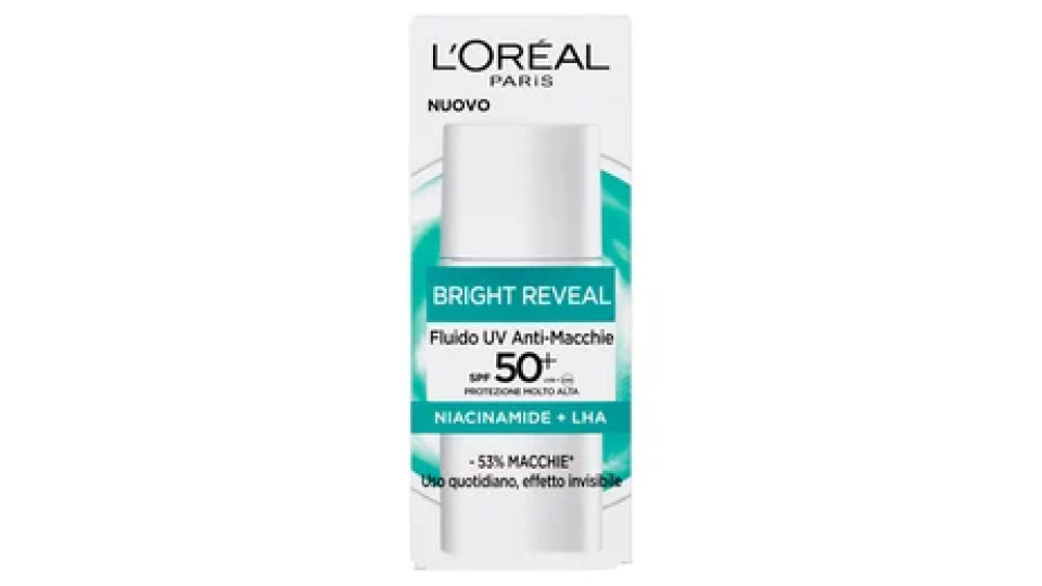 L'Oréal Paris Bright Reveal Fluido UV Anti-Macchie SPF 50+ 50 ml