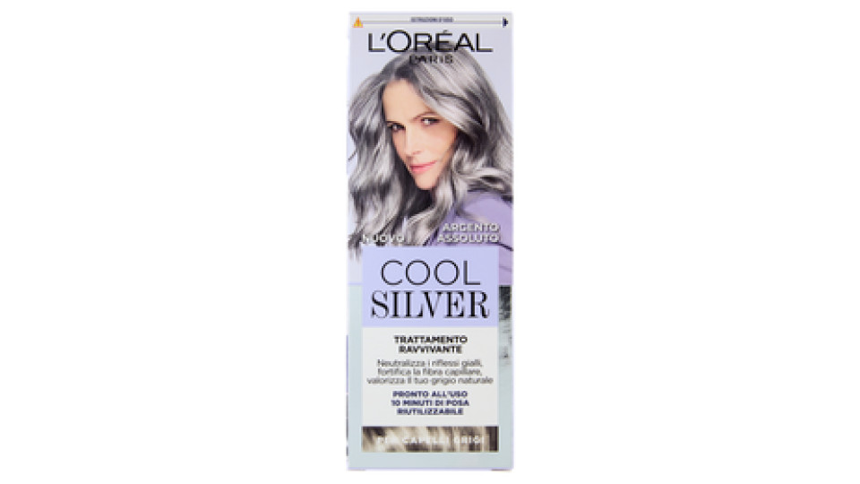 L'Oréal Paris Cool Silver Argento Assoluto Trattamento Ravvivante, per Capelli Grigi, 114 ml