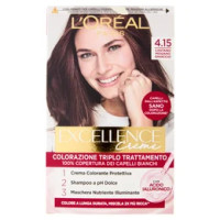 L'Oréal Paris Excellence Creme Colorazione Triplo Trattamento, Castano Mogano Ghiaccio 4.15