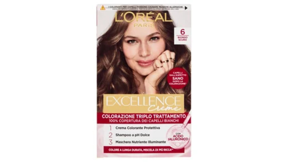 L'Oréal Paris Excellence Creme Colorazione Triplo Trattamento 6 Biondo Scuro