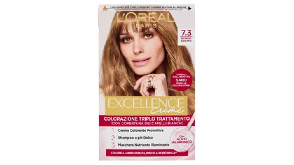 L'Oréal Paris Excellence Creme Colorazione Triplo Trattamento 7.3 Biondo Dorato