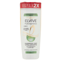 L'Oréal Paris Shampoo 2in1 Elvive Multivitaminico, Azione Vitalizzante, Confezione da 2