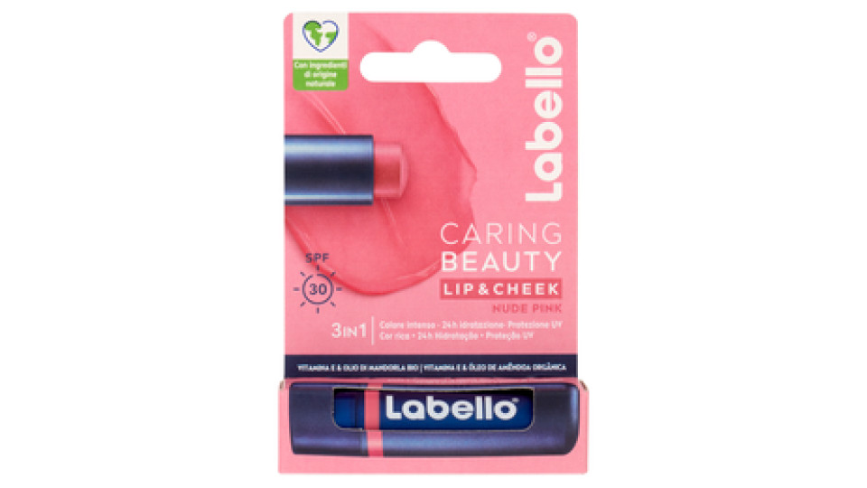 Labello Caring Beauty Lip & Cheek Nude Pink SPF 30 4,8 g