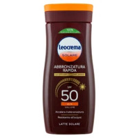 Leocrema Solare Abbronzatura Rapida Latte Solare SPF 50 Alta 200 ml