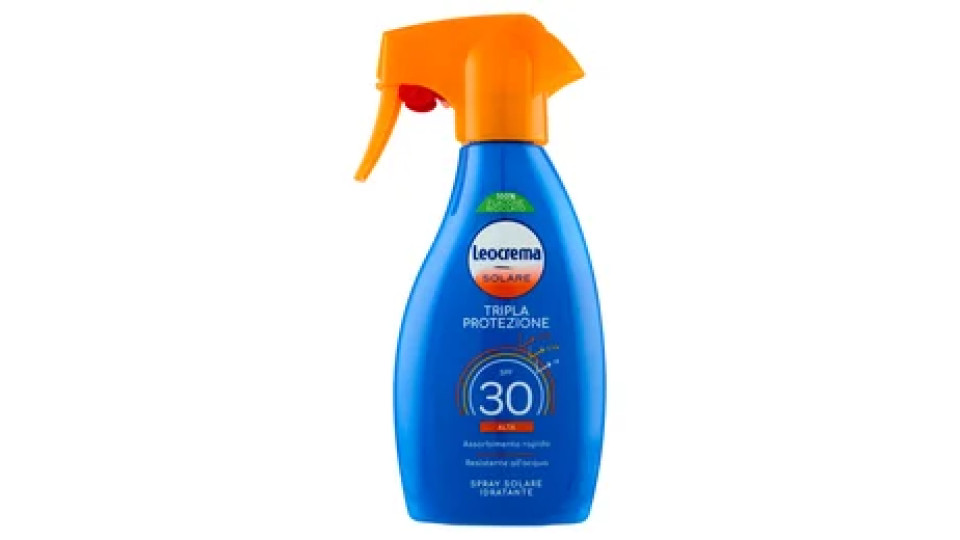 Leocrema Solare Tripla Protezione SPF 30 Alta Spray Solare Idratante 250 ml