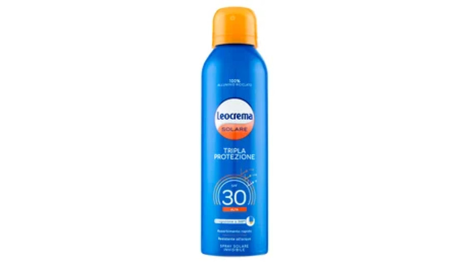 Leocrema Solare Tripla Protezione SPF 30 Alta Spray Solare Invisibile 150 ml