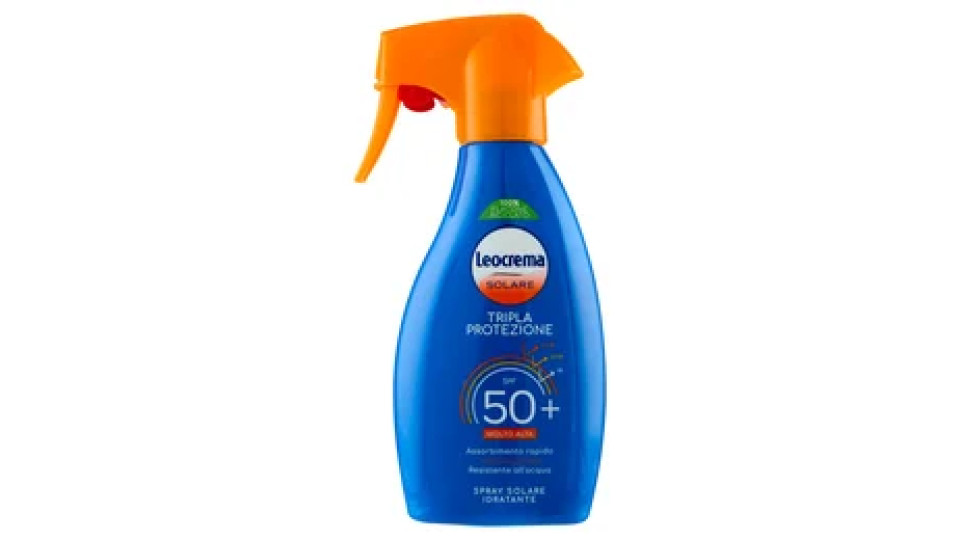 Leocrema Solare Tripla Protezione SPF 50+ Molto Alta Spray Solare Idratante 250 ml