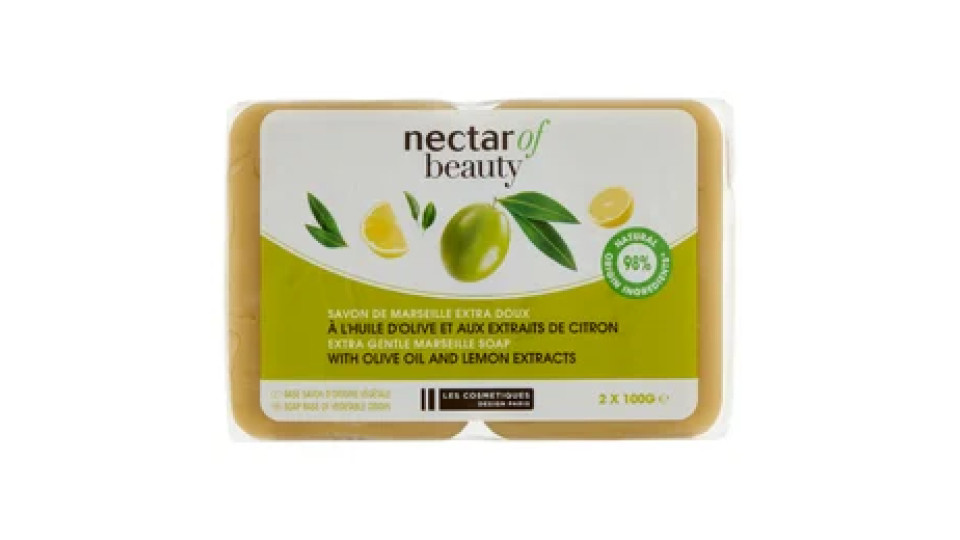 Les Cosmetiques Design Paris nectar of beauty Savon de Marseille Extra Doux 2 x 100 g
