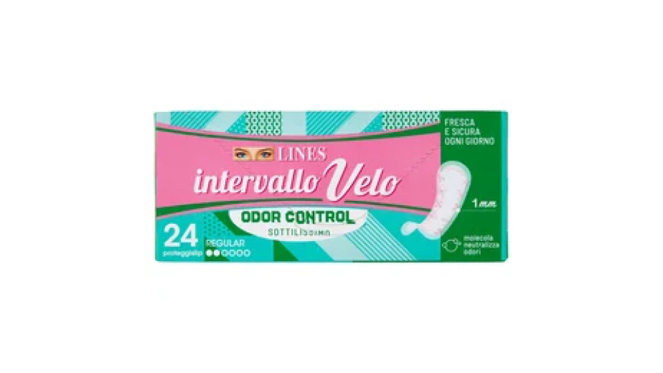 Lines intervallo Velo Odor Control Regular 24 pz