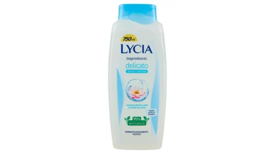 Lycia bagnodoccia delicato Senza Sapone Acqua Micellare e Fiori di Loto 750 ml
