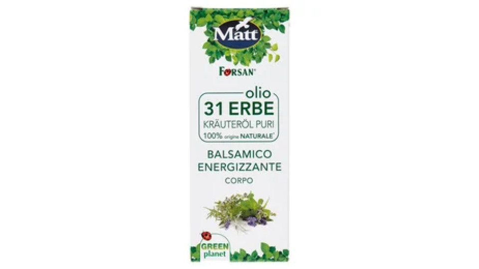 Matt olio 31 Erbe Balsamico Energizzante Corpo 100 ml