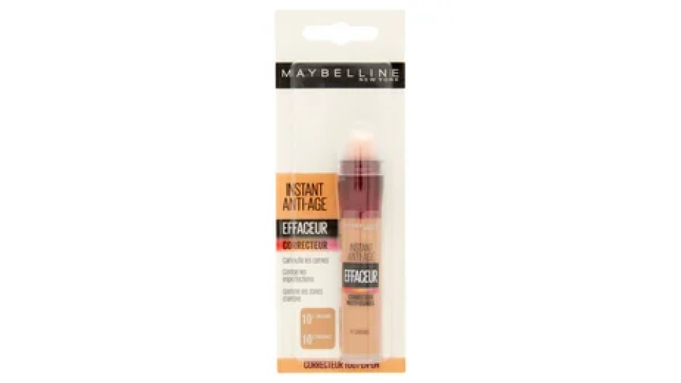 Maybelline New York Correttore Liquido Il Cancella Età, Copre Occhiaie e Piccole Rughe, 10 Caramel