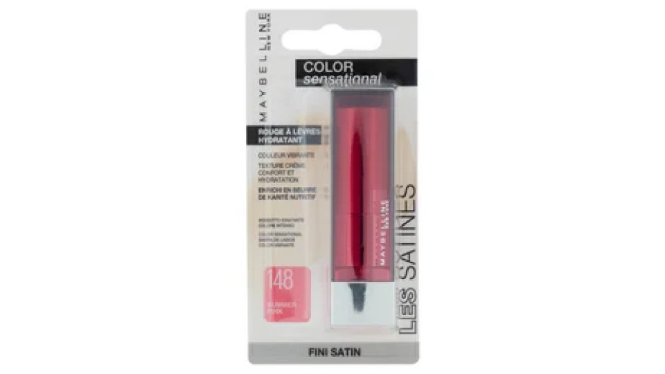 Maybelline New York Rossetto Color Sensational, Colore Intenso, 148 Summer Pink