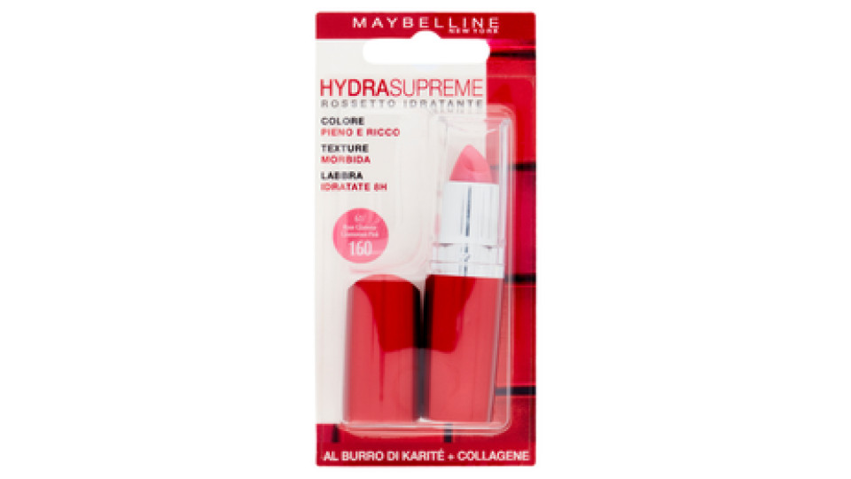 Maybelline New York Rossetto Hydra Supreme, Colore Intenso, Idratazione fino a 8H, 61/160
