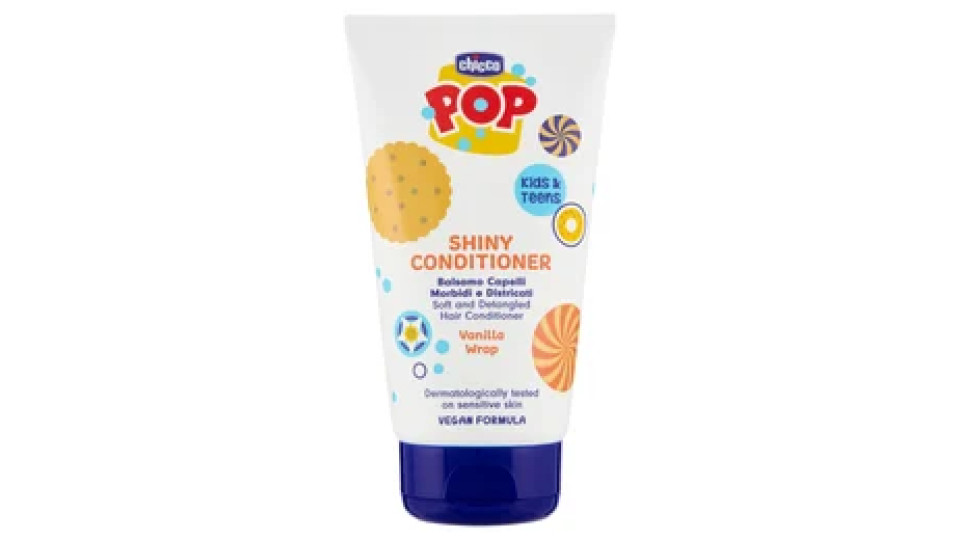 Chicco Pop Shiny Conditioner Balsamo Capelli Morbidi e Districati Vanilla Wrap 150 mL