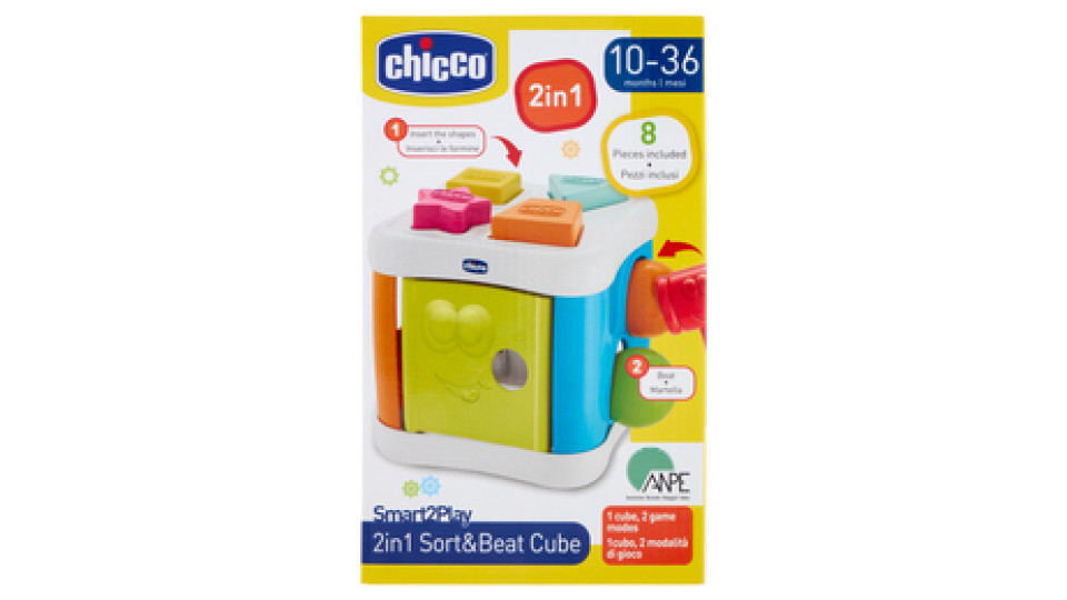 Chicco Smart2Play 2in1 Sort&Beat Cube 10-36 mesi