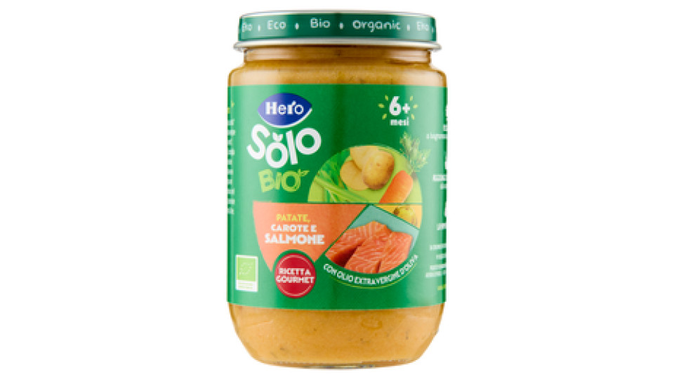Hero Solo Bio Patate, Carote e Salmone 190 g