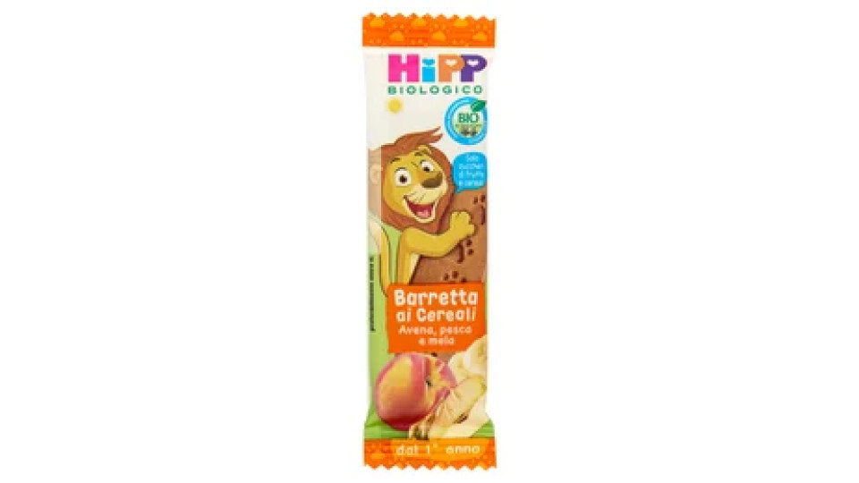 HiPP Biologico Barretta ai Cereali Avena, pesca e mela 20g