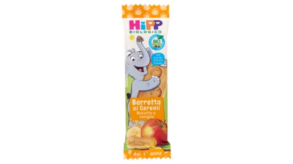 HiPP Biologico Barretta ai Cereali Biscotto e vaniglia 20 g