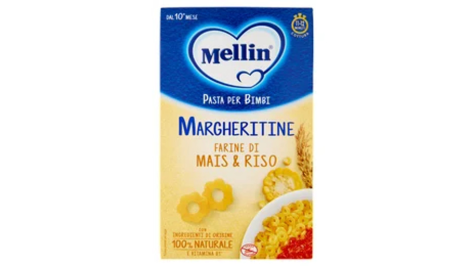 Mellin Pasta per Bimbi Margheritine Farine di Mais & Riso 280 g