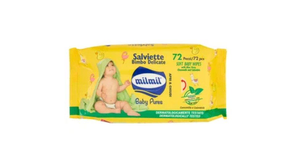 milmil Baby Pures Salviette Bimbo Delicate 72 pz