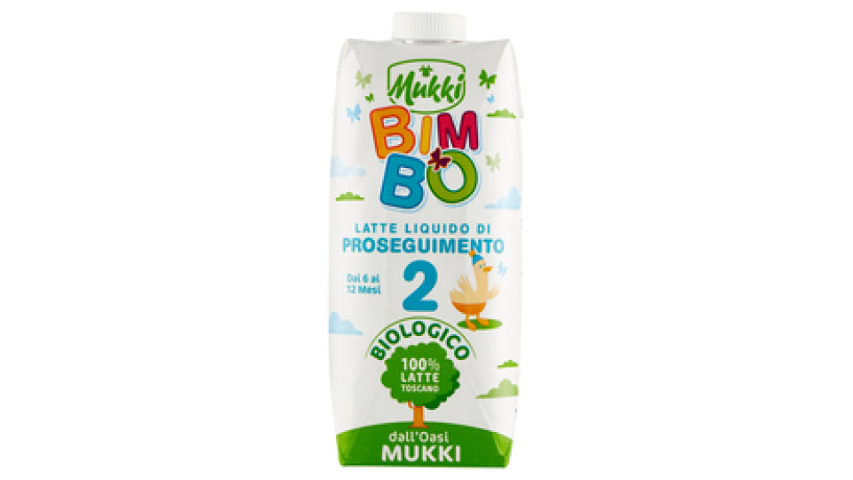 Mukki Bimbo Latte Liquido di Proseguimento 2 Biologico 500 ml