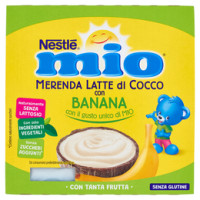 NESTLÉ MIO Merenda al Latte di Cocco Banana 4 Vasetti da 90g