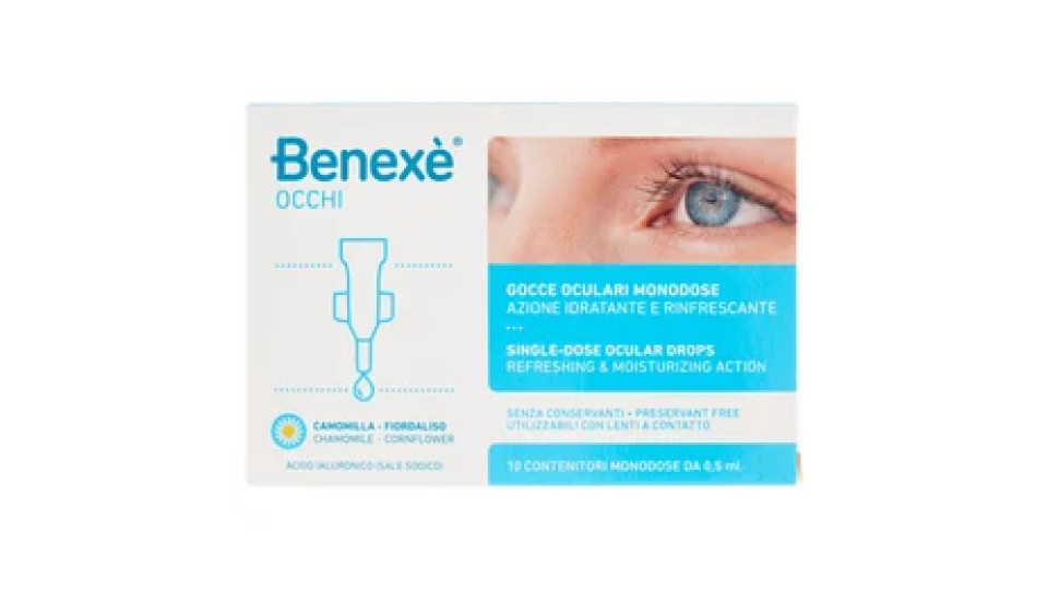 Benexè Occhi Gocce Oculari Monodose Azione Idratante e Rinfrescante 10 x 0,5 ml