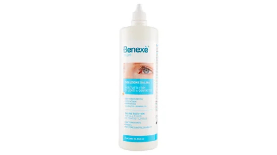Benexè Occhi Soluzione Salina per Tutti i Tipi di Lenti a Contatto 550 ml