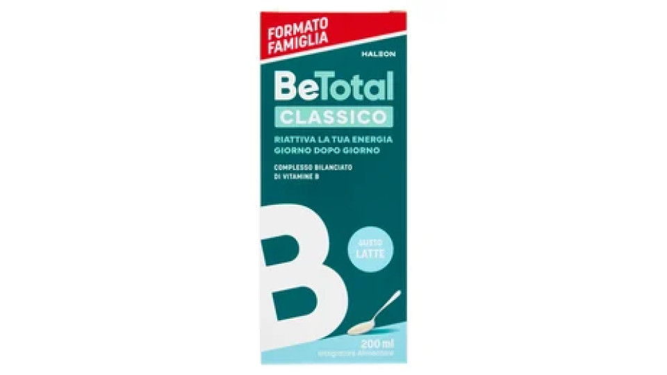 BeTotal Vitamina B Supporto per stanchezza e sistema immunitario Adulti e Bambini 3+ Classico 200 ml