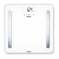 Beurer BF 600 Pure White Bilancia Diagnostica con Connettivita Bluetooth, bianco, lcd