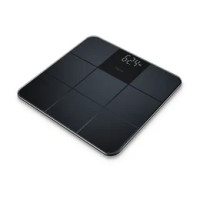 Beurer GS 235 Bilancia in Vetro con Superficie Antiscivolo e Magic Display, nero