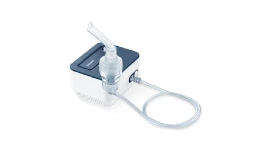 Beurer IH 16 Aerosol con tecnologia ad aria compressa mediante compressore, design compatto, per il trattamento delle vie respiratorie, adatto per adulti e bambini, facile da pulire