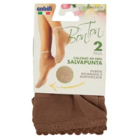 cabifi Bon Ton Calzino 40 Den Salvapunta Taglia Unica Neutro 2 Paia