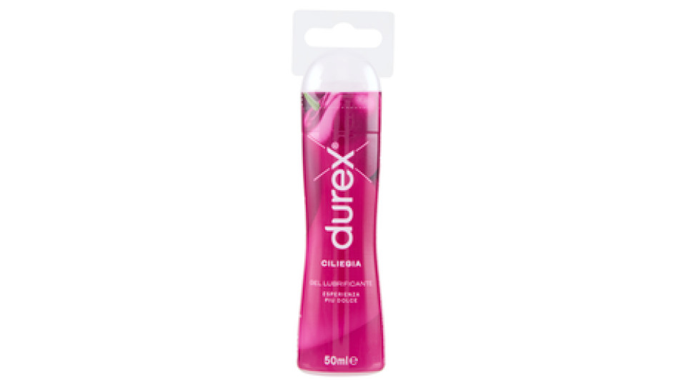 Durex Gel Very Cherry Lubrificante Intimo a Base d'Acqua, Aromatizzato alla ciliegia, 50 ml