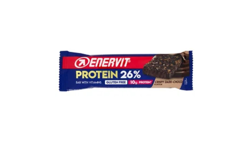 Enervit Protein 26% Bar with Vitamins Crispy Dark-Choco Flavour 40 g