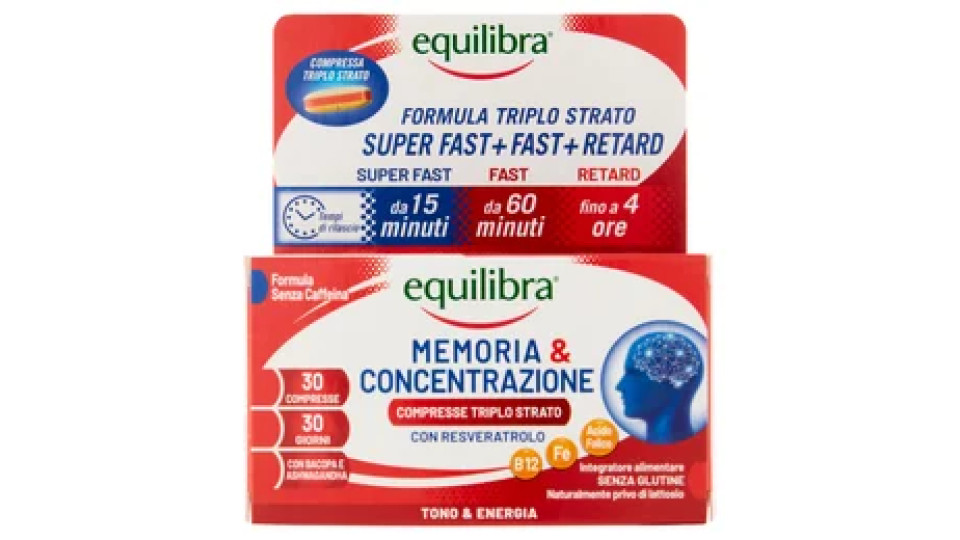 equilibra Memoria & Concentrazione Compresse Triplo Strato 30 x 1,15 g