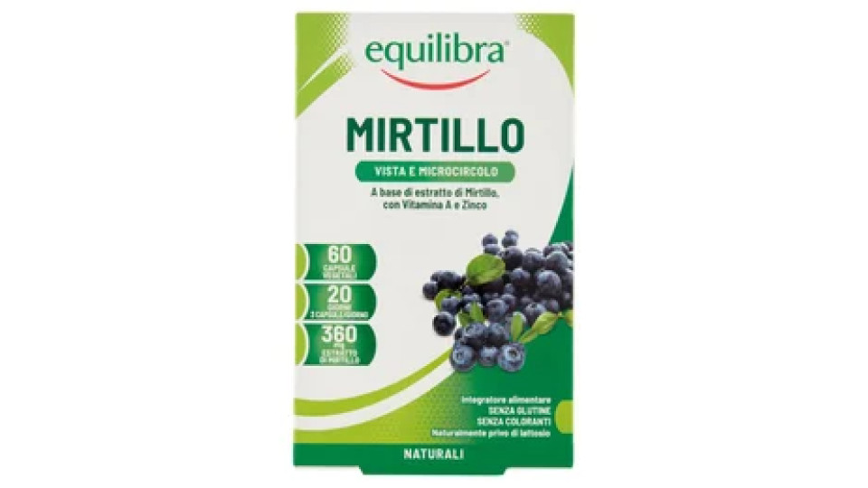 Equilibra Mirtillo Vista e Microcircolo 60 Capsule Vegetali 26 g