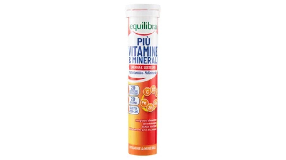 Equilibra Più Vitamine e Minerali 20 Compresse Effervescenti 86 g