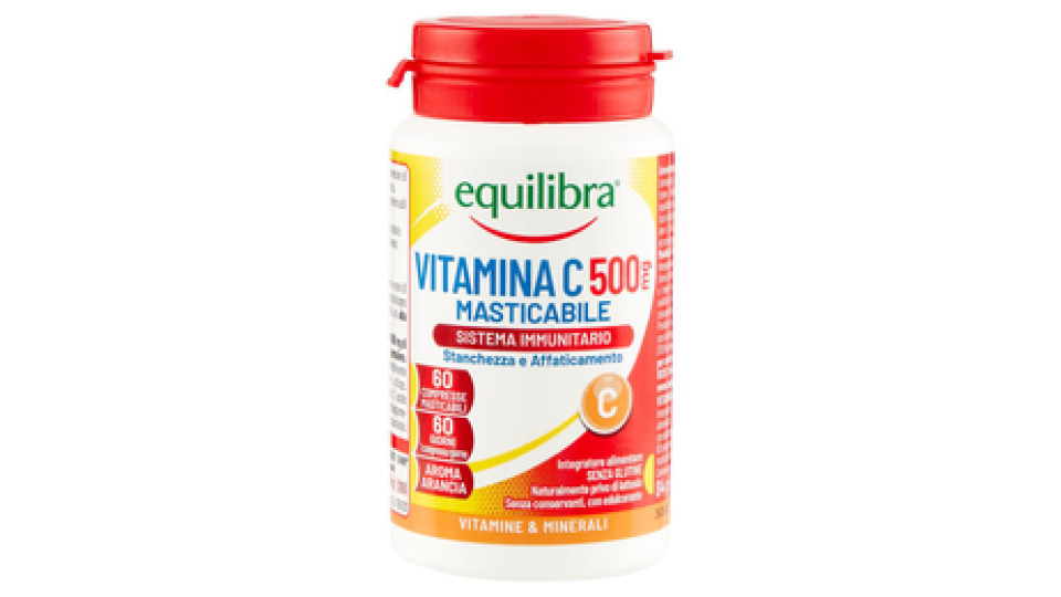 Equilibra Vitamina C 500mg Masticabile Sistema Immunitario 60 x 1,4 g