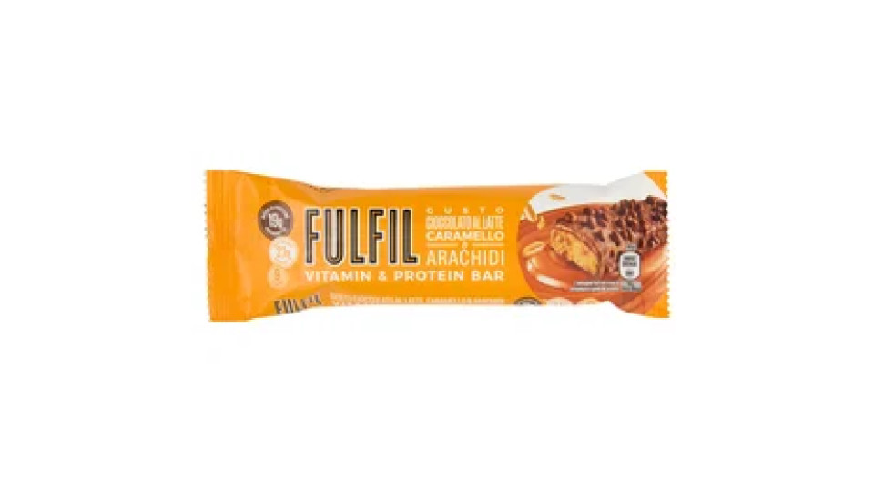 Fulfil Vitamin & Protein Bar Gusto Cioccolato al Latte, Caramello & Arachidi 55 g