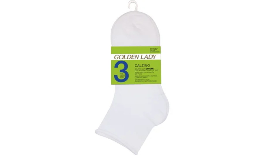 Golden Lady 3 calzini sporty bianco Femmina Calzini per squadra 3 paio/a