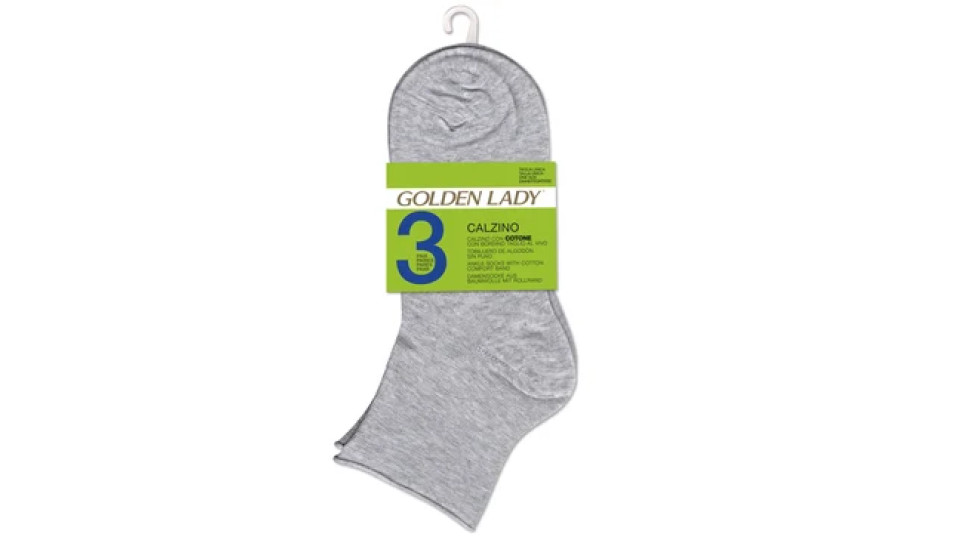 Golden Lady 3 calzini sporty grigio Femmina Calzini per squadra 3 paio/a