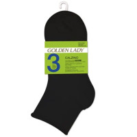 Golden Lady 3 calzini sporty nero Femmina Calzini per squadra 3 paio/a