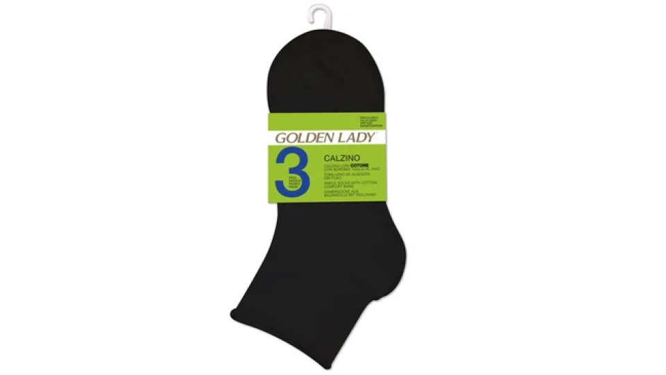 Golden Lady 3 calzini sporty nero Femmina Calzini per squadra 3 paio/a